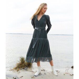 Ulla Johnson "Lena" Velvet Dress in "Agave", size 6